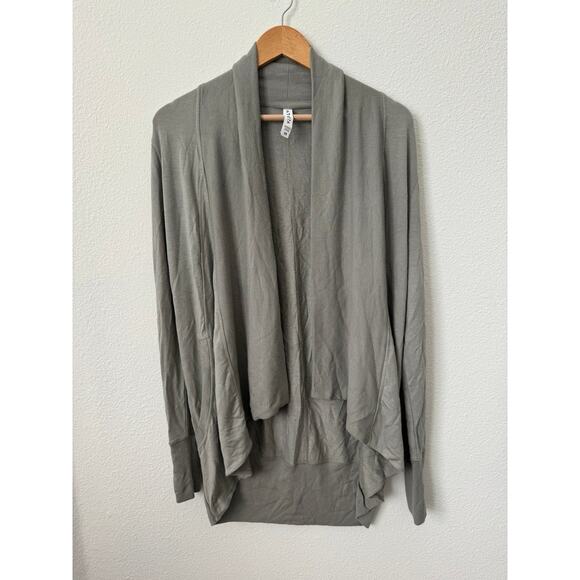 Athleta Open Front- Yoga Sweater- Grey Green- Size XS-A126 - Picture 1 of 7